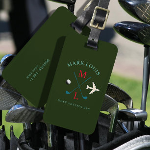 Etiqueta Para Maletas Golf Adventures Golfer Travel Baggage