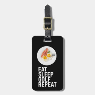 Etiqueta Para Maletas Golf Comer Sleep Golf Repetir
