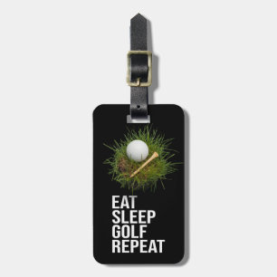 Etiqueta Para Maletas Golf Comer Sleep Golf Repetir