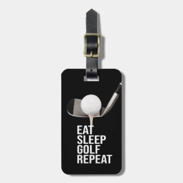 Etiqueta Para Maletas Golf Comer Sleep Golf Repetir