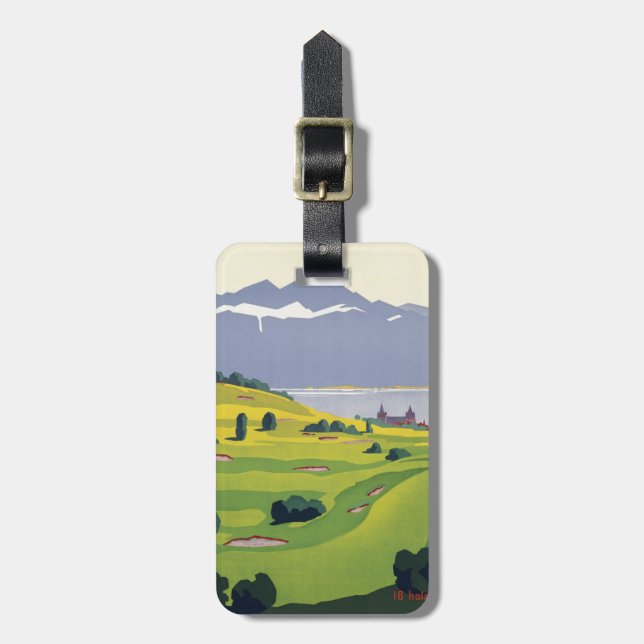 Etiqueta Para Maletas Golf Lausanne Suiza (Frente Vertical)