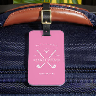 Etiqueta Para Maletas Golf Lover Cross Club Pink