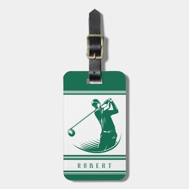 Etiqueta Para Maletas Golf Personalizado  (Frente Vertical)
