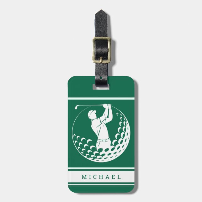 Etiqueta Para Maletas Golf Personalizado  (Frente Vertical)