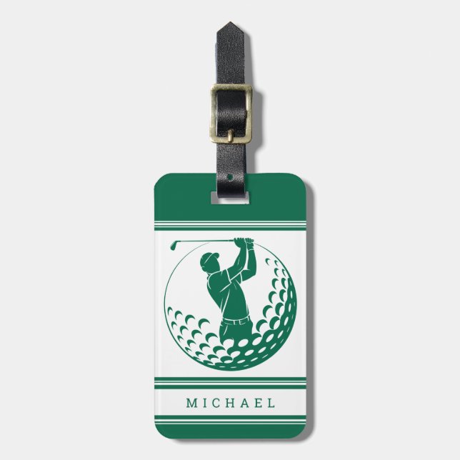 Etiqueta Para Maletas Golf Personalizado  (Frente Vertical)