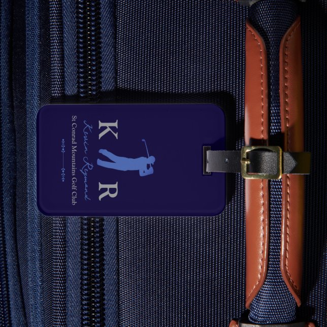 Etiqueta Para Maletas Golf Player Classic Blue Golfers (Anverso In situ 4)