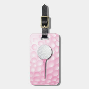 Etiqueta Para Maletas Golf Tee   Rosa