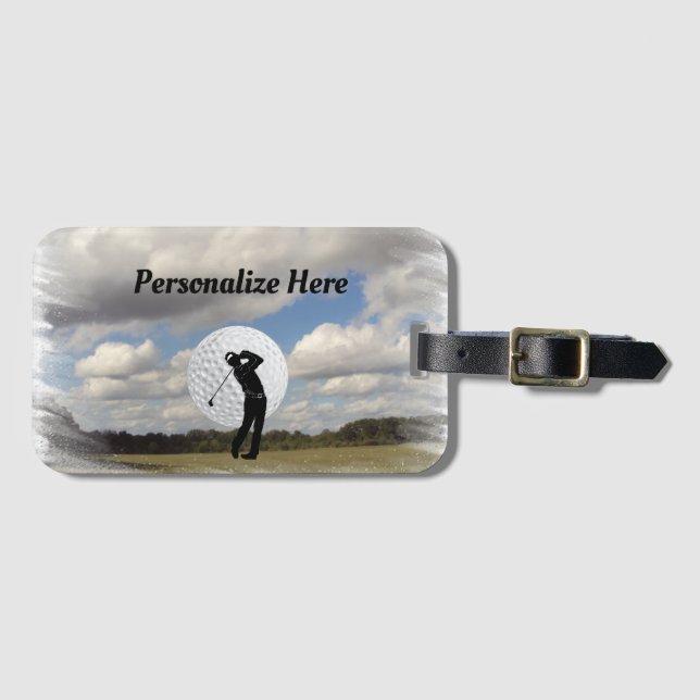 Etiqueta Para Maletas Golf Y Fun  (Anverso horizontal)