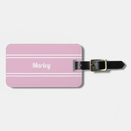 Etiqueta Para Maletas Golfer Personalized Name Modern Pink & White