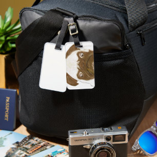 Etiqueta Para Maletas Goma grumpy personalizada con cigarro