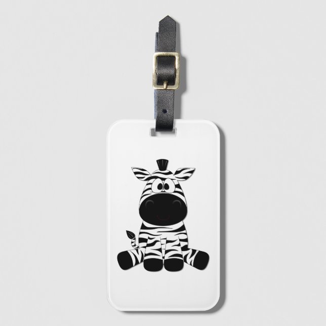 Etiqueta Para Maletas Goofy Zebra (Anverso vertical)
