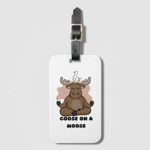 Etiqueta Para Maletas Goose on the Moose Animal Funny