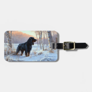 Etiqueta Para Maletas Gordon Setter Let It Snow Navidades