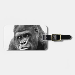 Etiqueta Para Maletas Gorilla blanca negra