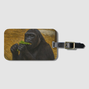 Etiqueta Para Maletas Gorilla Grace - Retrato de vida salvaje realista