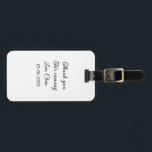 Etiqueta Para Maletas gracias por venir mensaje de texto nombre<br><div class="desc">Diseño</div>