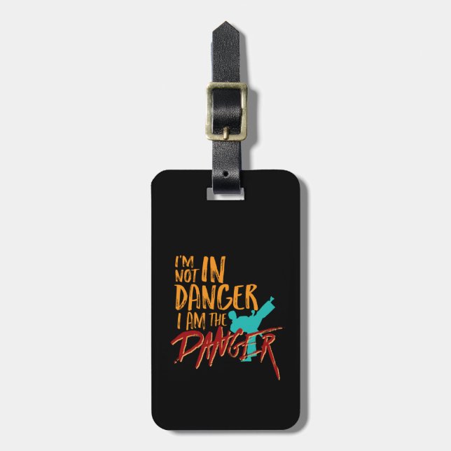 Etiqueta Para Maletas Graciosas Artes Marciales De Cinturón Negro Soy El (Frente Vertical)