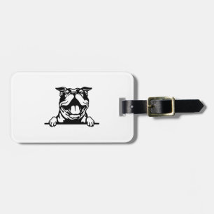 Etiqueta Para Maletas Gracioso Bulldog feliz