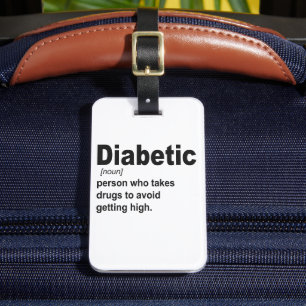 Etiqueta Para Maletas Gracioso Diabetic Type 1 Definition Awareness Gift
