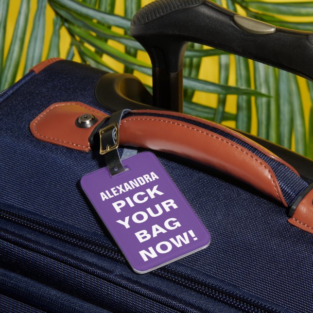 Etiqueta Para Maletas Gracioso equipaje de viaje personalizado (Anverso In situ 1)