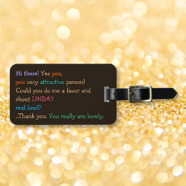 Etiqueta Para Maletas Gracioso Grito Mi Nombre Humor Personalizado Viaje