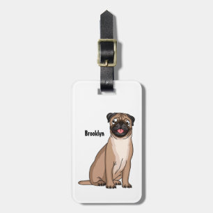 Etiqueta Para Maletas Gracioso ilustracion de personalizado de perro de 