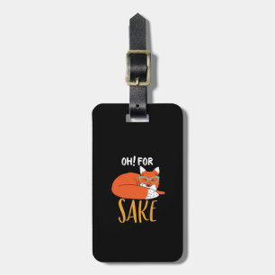 Etiqueta Para Maletas Gracioso moño animal y humor Oh por Fox Sake