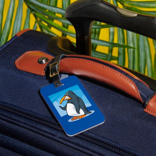 Etiqueta Para Maletas Gracioso Personalizado de Pingüinos Enfadados, Gua (Subido por el creador)