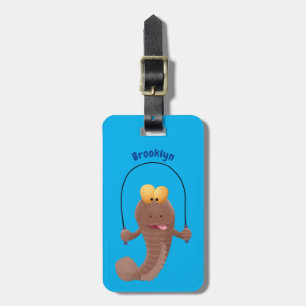 Etiqueta Para Maletas Gracioso saltando a la personalizado de pescado de
