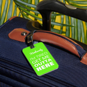 Etiqueta Para Maletas Gracioso Sáquenme De Aquí  Viajes Personalizados