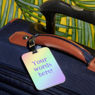 Etiqueta Para Maletas Gradiente de arcoiris personalizado