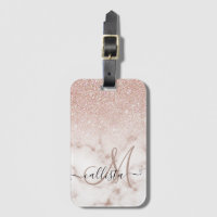 Gradiente de mármol blanco Rosa dorado glamuroso P