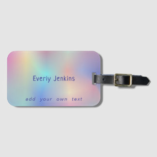 Etiqueta Para Maletas gradiente lindo arco iris multicolor