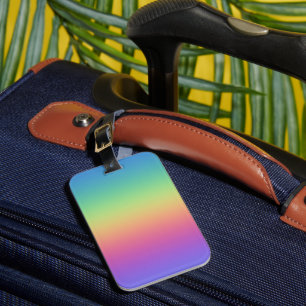 Etiqueta Para Maletas Gradiente profundo del arcoiris