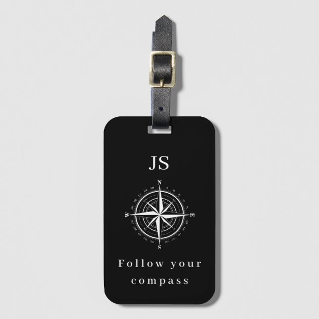 Etiqueta Para Maletas Graduation Gift Follow your Compass Graduate (Anverso vertical)