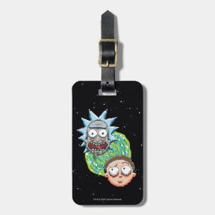 Etiqueta Para Maletas Gráfico del Portal de Pixelverse Rick y Morty