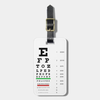 Etiqueta Para Maletas Gráfico visual Snellen