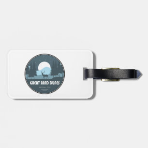 Etiqueta Para Maletas Gran Deer del Parque Nacional de las Dunas de Aren