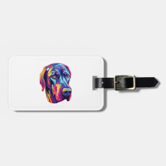 Etiqueta Para Maletas Gran diseño de dane neón (Frente Horizontal)