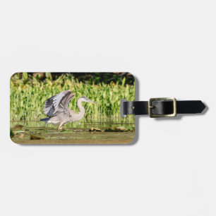 Etiqueta Para Maletas Gran garza azul