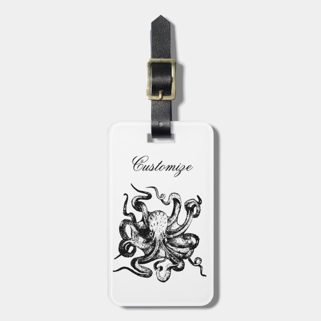 Etiqueta Para Maletas Gran pulpo Thunder_Cove (Frente Vertical)