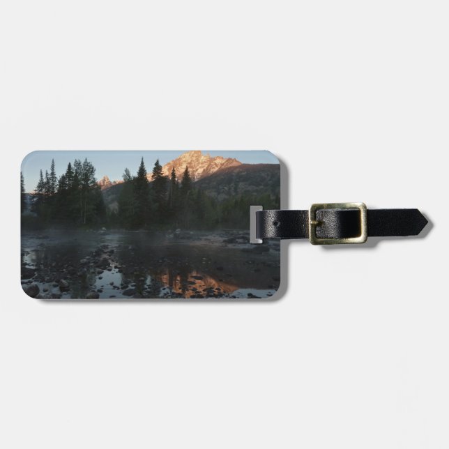 Etiqueta Para Maletas Grand Teton Sunrise en Cottonwood Creek (Frente Horizontal)