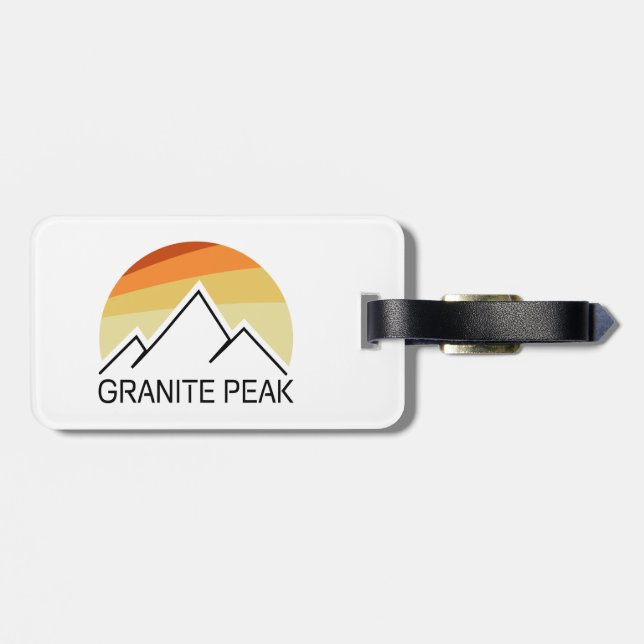 Etiqueta Para Maletas Granite Peak Montana Retro (Atrás Horizontal)