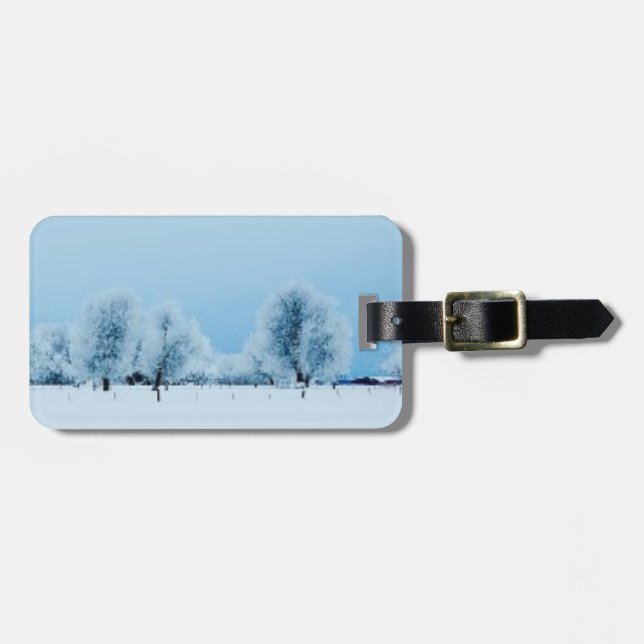 Etiqueta Para Maletas Granja del invierno (Frente Horizontal)