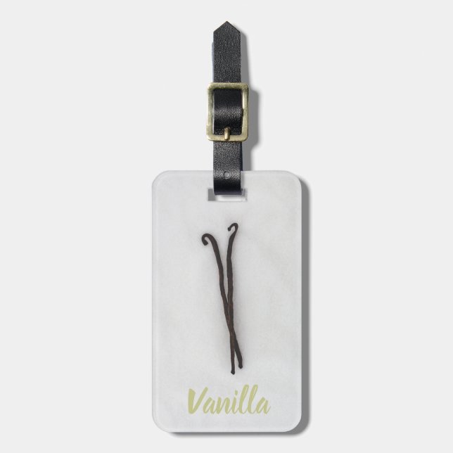 Etiqueta Para Maletas Grano de vainilla con azúcar (Frente Vertical)