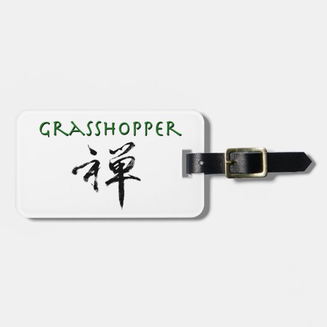 Etiqueta Para Maletas Grasshopper con símbolo "Zen" (Frente Horizontal)