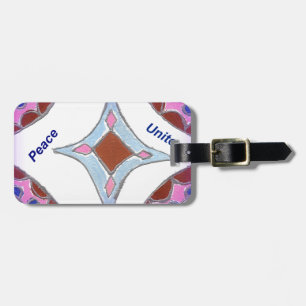 Etiqueta Para Maletas "Gratitude Peace Love Unite" Mandala Art Print
