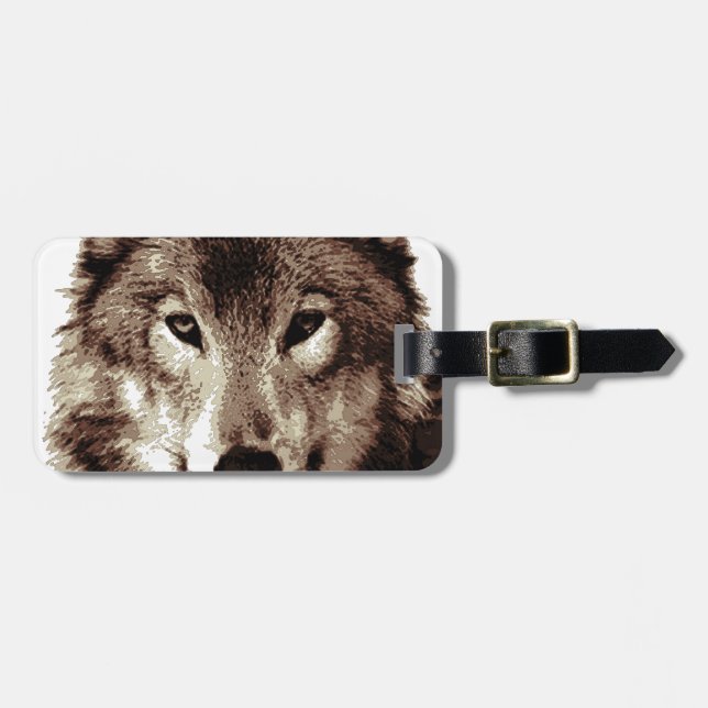 Etiqueta Para Maletas Gray Wolf (Frente Horizontal)