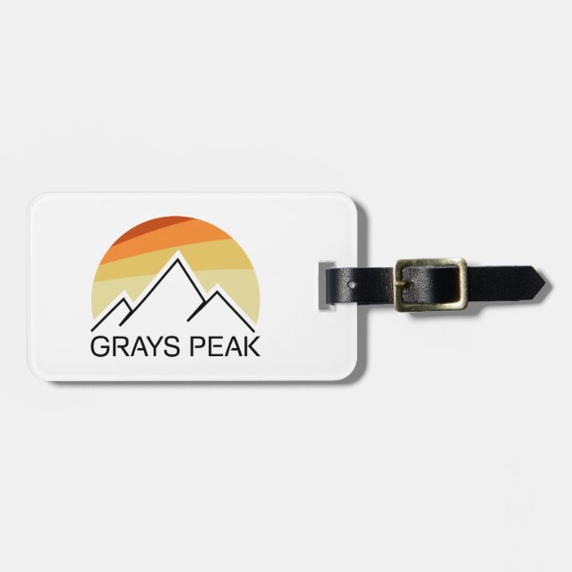 Etiqueta Para Maletas Grays Peak Retro (Frente Horizontal)