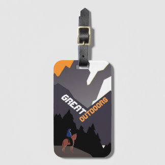 Etiqueta Para Maletas Great Outdoors Retro Montana Travel Advert Art